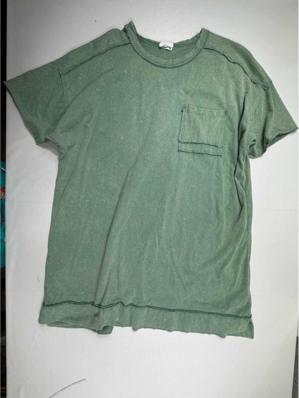 New Life Vintage Style Green Cotton T-Shirt 2X